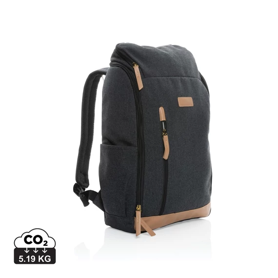 Impact AWARE™ 16oz. újrahasznosított vászon laptop hátizsák