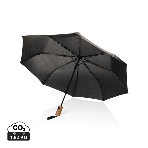 Kaycey 21 AWARE™ RPET akácfa mini auto nyitású esernyő