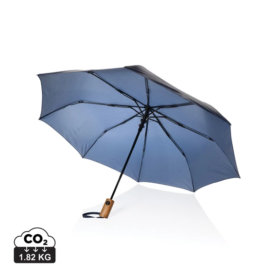 Kaycey 21 AWARE™ RPET akácfa mini auto nyitású esernyő
