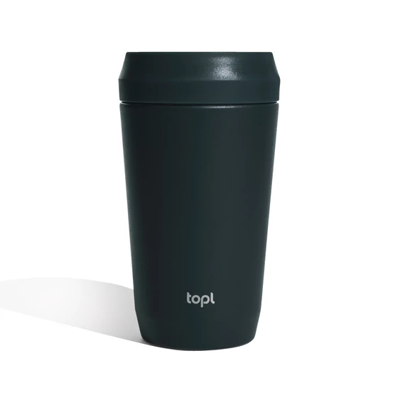 Topl újrahaszn. acél elviteles pohár, 354 ml