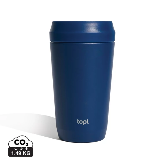 Topl újrahaszn. acél elviteles pohár, 354 ml