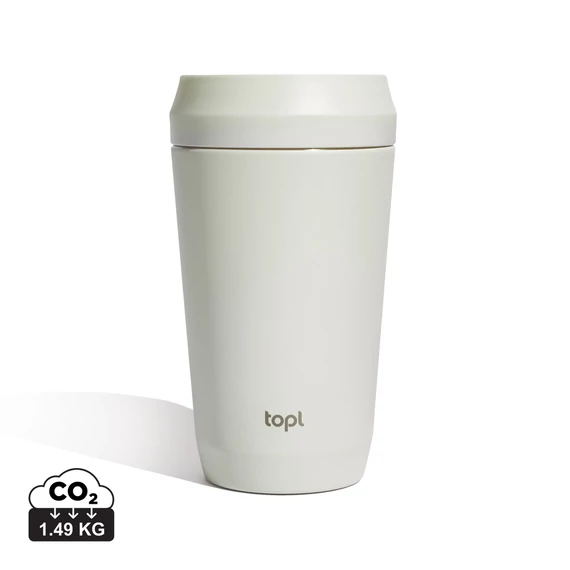 Topl újrahaszn. acél elviteles pohár, 354 ml