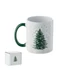 Kép 1/6 - FESTIMUG - Karácsonyi kerámia bögre 300ml - Zöld