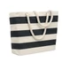 Kép 1/4 - HEAVEN STRIPE - Pamut strandtáska 220 g/m² - Fekete