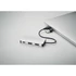 Kép 5/6 - HUB-C - 3 portos USB hub, 20 cm kábel - Ezüst