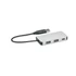 Kép 1/6 - HUB-C - 3 portos USB hub, 20 cm kábel - Ezüst