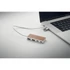 Kép 4/5 - UBAH - 4 portos USB hub, 27,5cm kábel - Fa