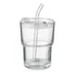 Kép 1/6 - SIP - Üveg pohár szívószállal 400 ml - Áttetsző