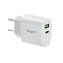 Kép 4/5 - PORT - 18W 2 portos USB EU töltő - Fehér