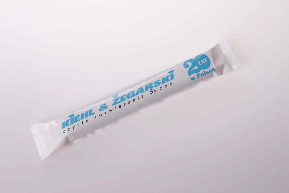Csokoládé ostya 10g, egyedi grafikájú tasakban
