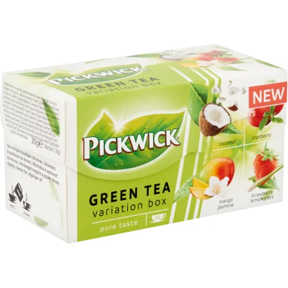 Pickwick zöld tea variációk (kókusz, áfonya, mango, eper) 20 x 1,5 g