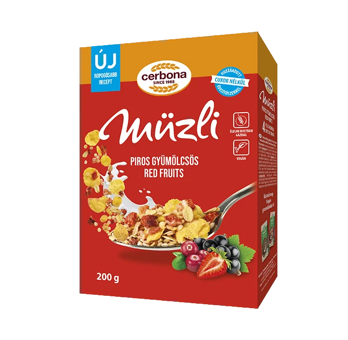 Cerbona Pirosgyümölcsös müzli 200g