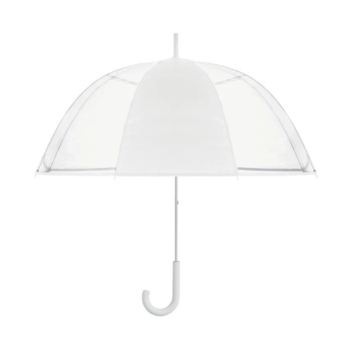 GOTA - ⌀102cm/23″ átlátszó esernyő, hajlított markolat. - Fehér