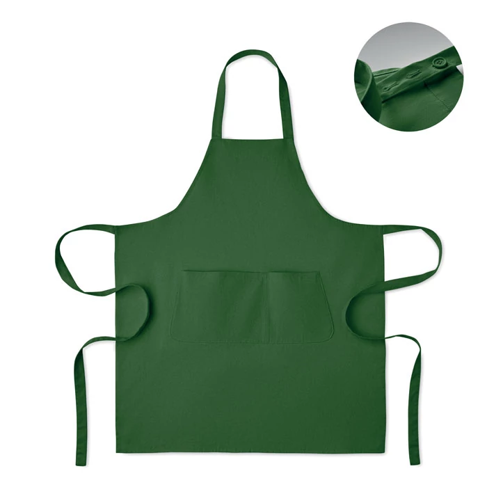 GAMMA - Biopamut kötény 240 g/m² - Sötétzöld