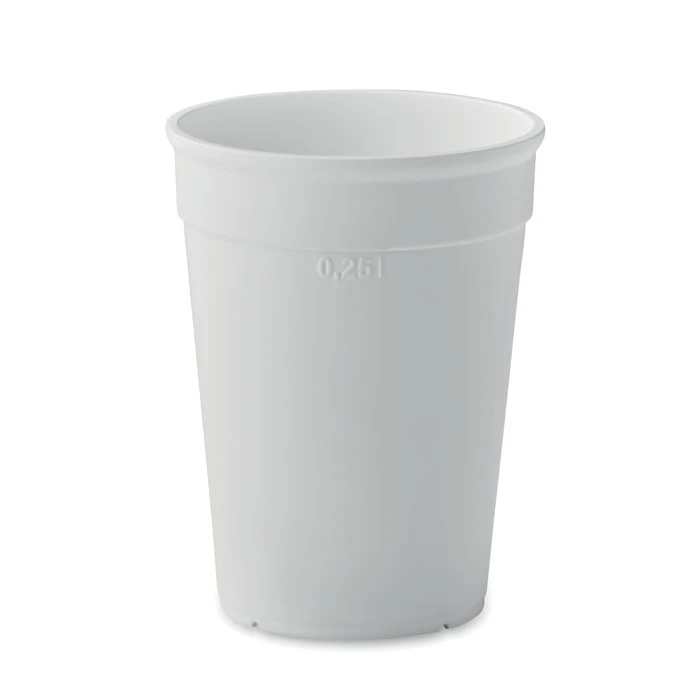 AWAYCUP - PP rend.pohár 250 ml - Fehér