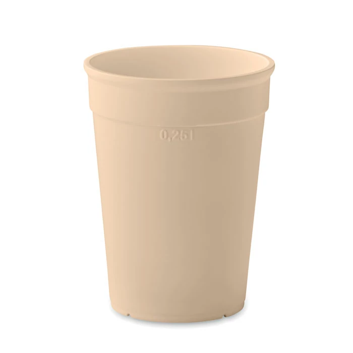 AWAYCUP - PP rend.pohár 250 ml - Bézs
