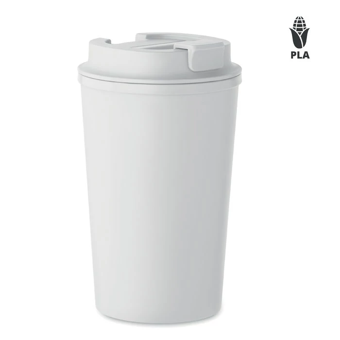 BEIBAKU - PLA duplafalú pohár 350 ml - Fehér