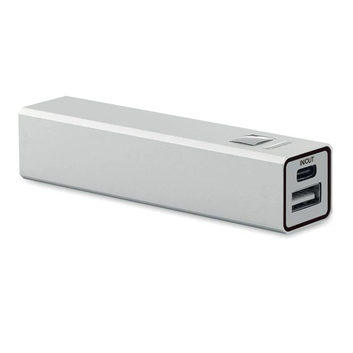 POWERALUC - 2600 mAh powerbank akkumulátor - Matt Ezüst