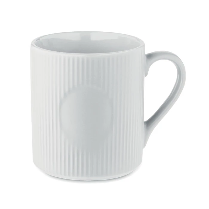 RIBMUG - Bordázott kerámia bögre 340 ml - Fehér