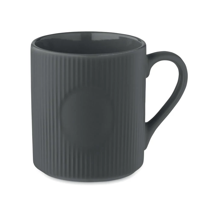 RIBMUG - Bordázott kerámia bögre 340 ml - Kőszürke