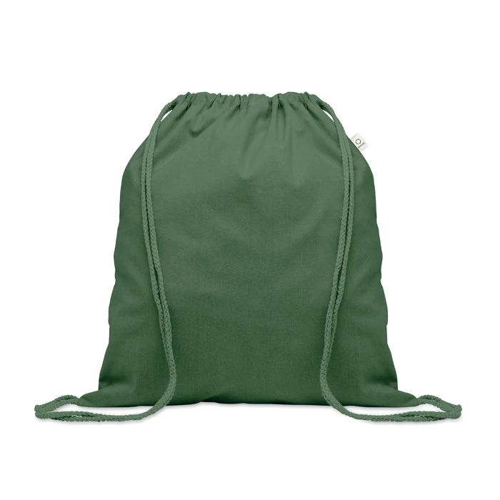 CABETRI COLOUR - Újrah. 140g húzózsinóros táska - Sötétzöld
