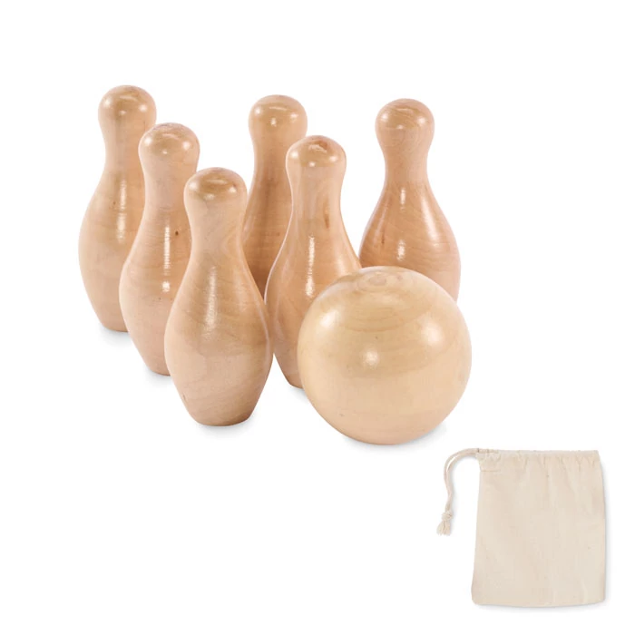 BOLITO - Mini fenyőfa bowling szett - Fa