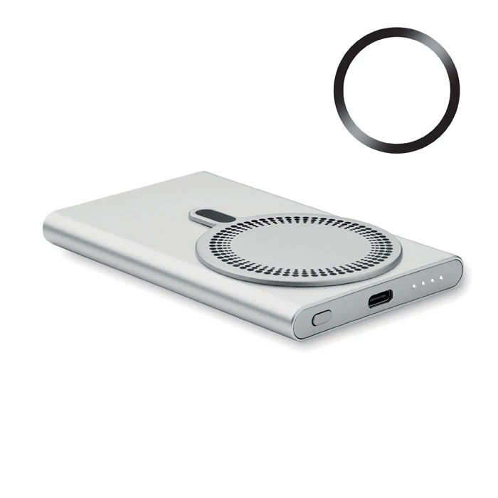 PAWTT - Vezeték nélkül töltő powerbank - Matt Ezüst