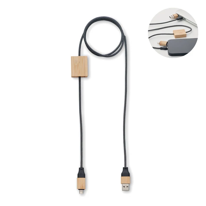 CABOO - 60W-os töltőkábel - Fa