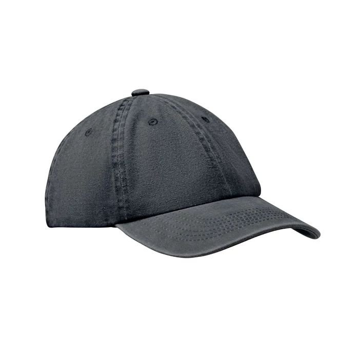 BEAU - 6 paneles baseball sapka 265 g - Fekete