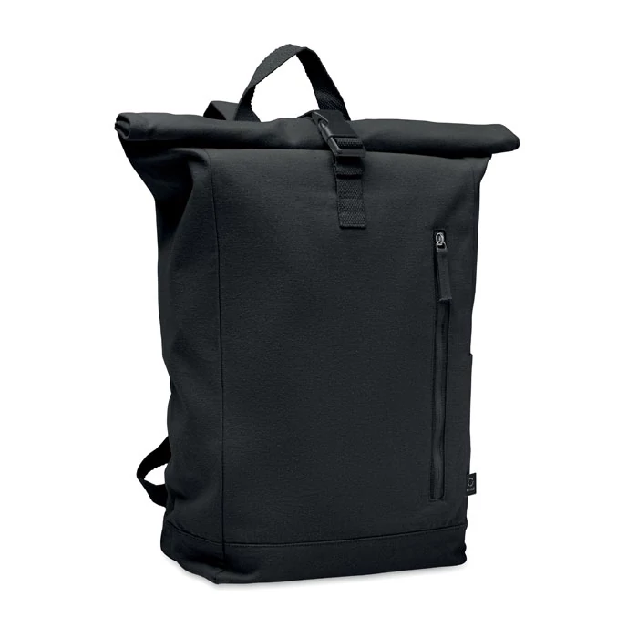KAMET - Rolltop hátizsák 390 g/m² - Fekete