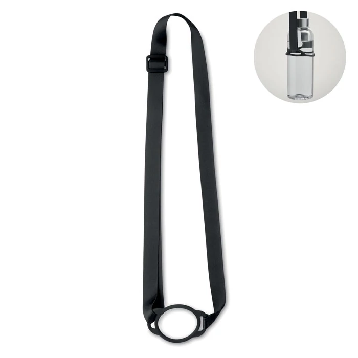 LANCUP - Nyakpánt pohártartóval Ø 6 cm - Fekete