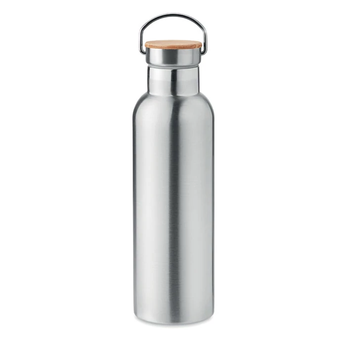 HELSINKI MED - Duplafalú termosz 750 ml - Matt Ezüst