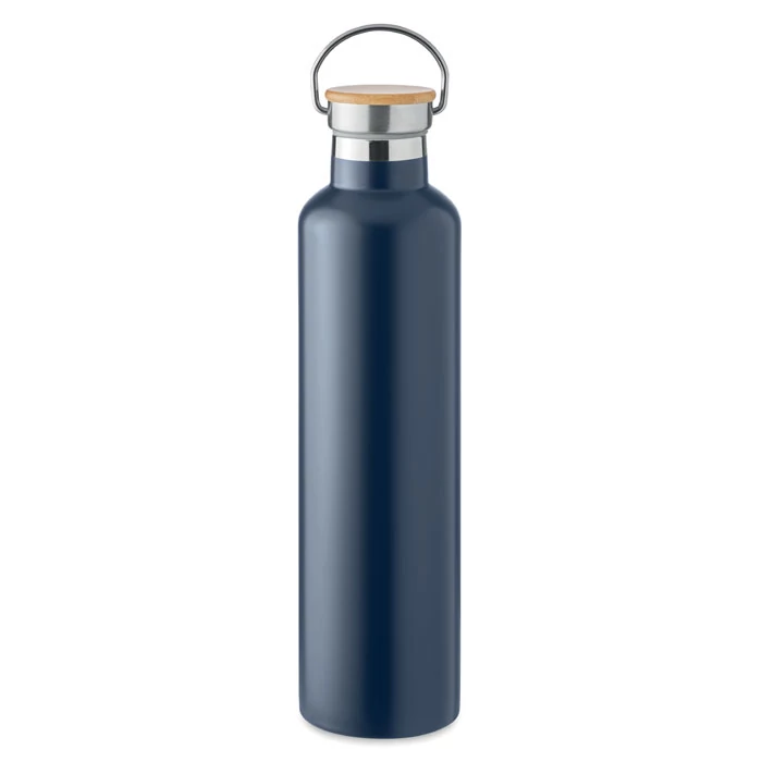 HELSINKI LARGE - Duplafalú termosz 1 l - Francia Tengerészkék