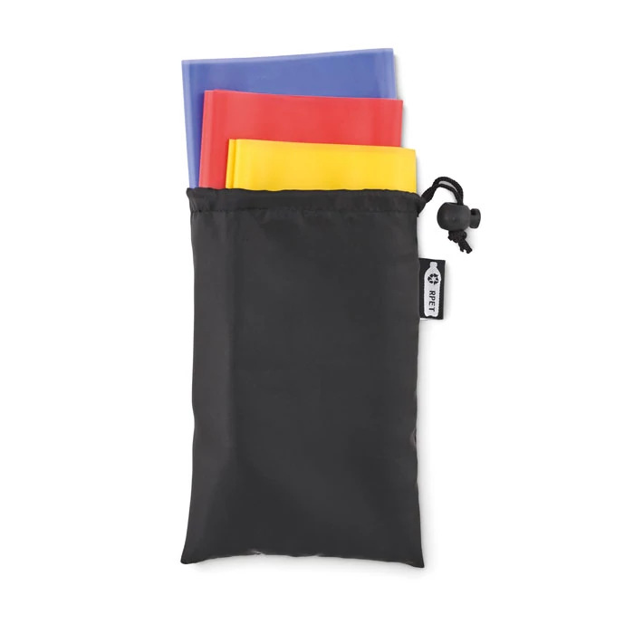TOP FIT - 3 db TPE fitneszszalag készlet - Fekete