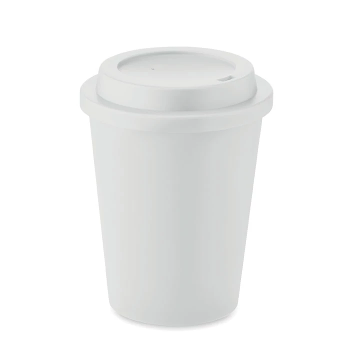 NOLA - Duplafalú PP pohár 300 ml - Fehér