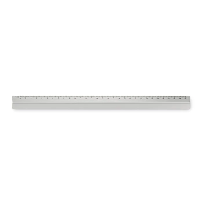 TRIA - 30 cm-es vonalzó alumíniumból - Matt Ezüst