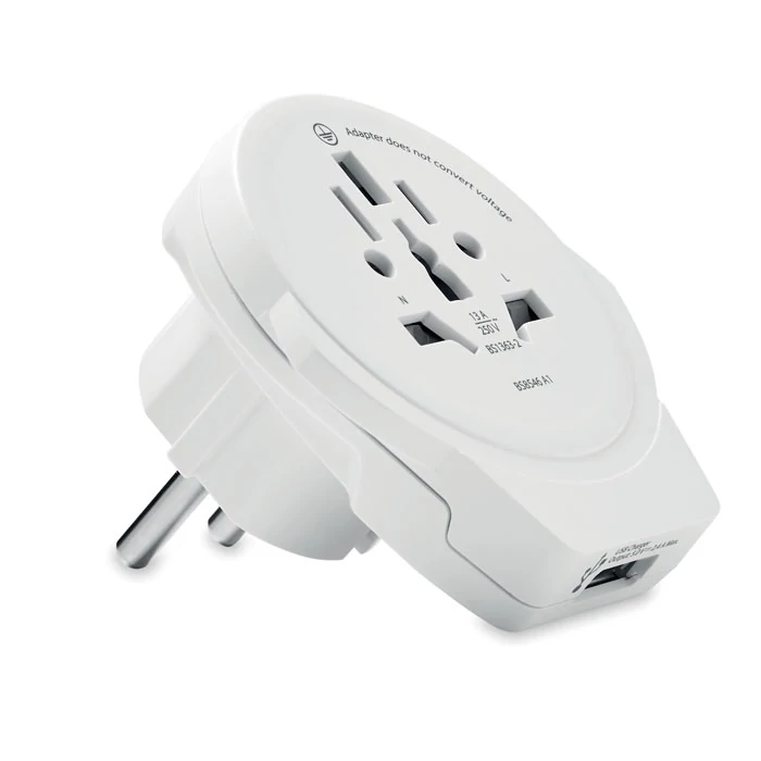 WORLD TO EUROPE - Skross Világ-EU USB adapter 12W - Fehér