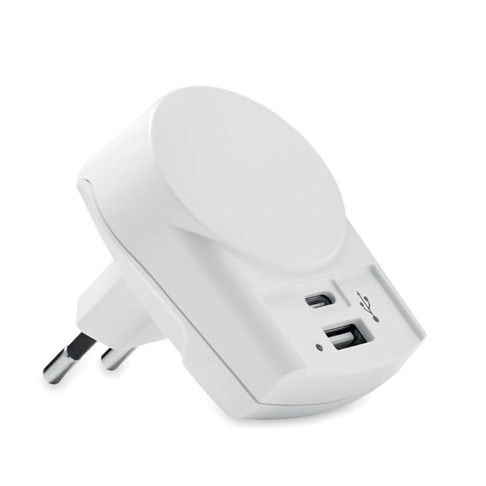 EURO USB CHARGER A/C - Skross Európa USB töltő (AC) 27W - Fehér