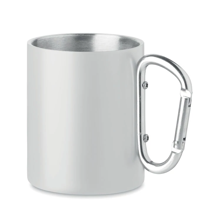 AROM - Fém bögre karabiner fül 300 ml - Fehér