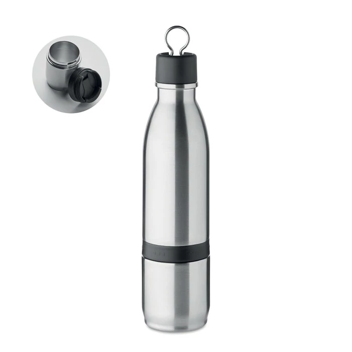 ATERA - 2 az 1-ben termoszpalack 500ml - Matt Ezüst