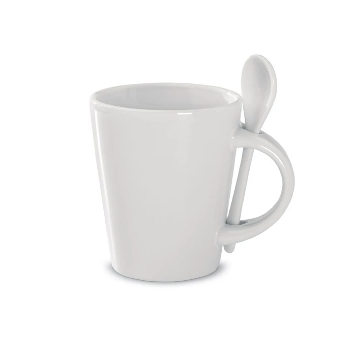 SUBLIMKONIK - Szublim. bögre kanállal 300 ml - Fehér