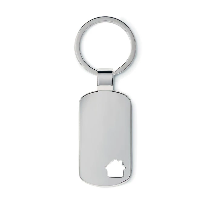 HOUSE KEY - Kulcstartó ház díszítéssel - Matt Ezüst