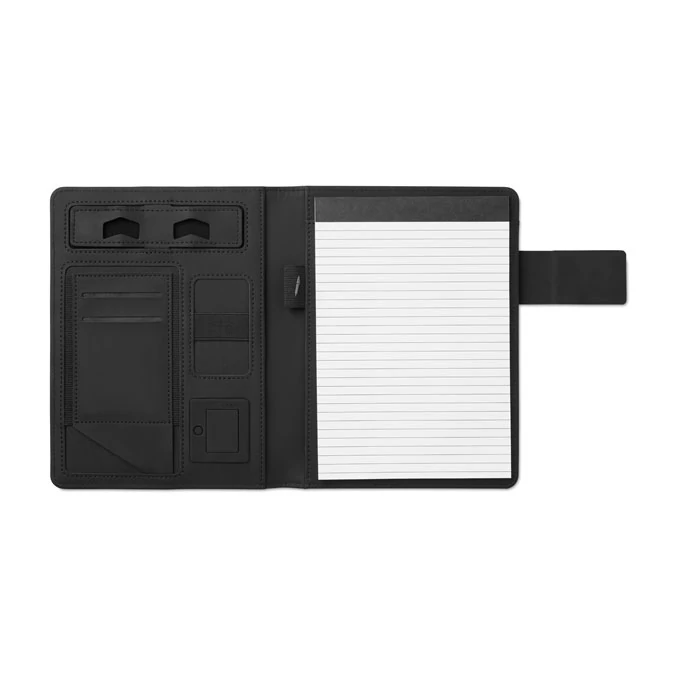POWERNOTY - A5 mappa, 4000 mAh powerbank - Fekete