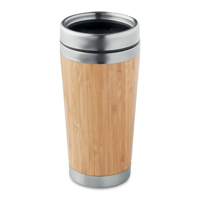 RODEODRIVE+ - Duplafalú bambusz úti bögre 400ml - Fa