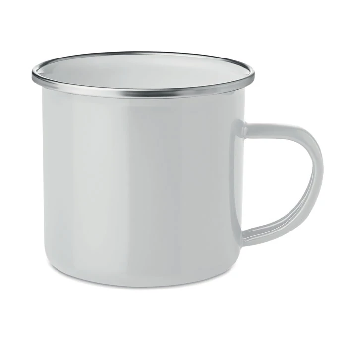 PLATEADO - Zománcozott fém bögre 350 ml - Fehér
