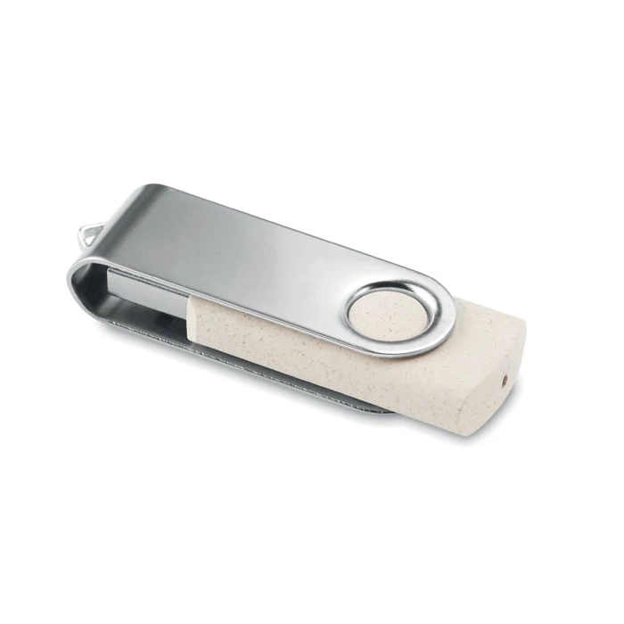 TECHMATE+ - Búzaszalma/PP USB 16 GB - Bézs