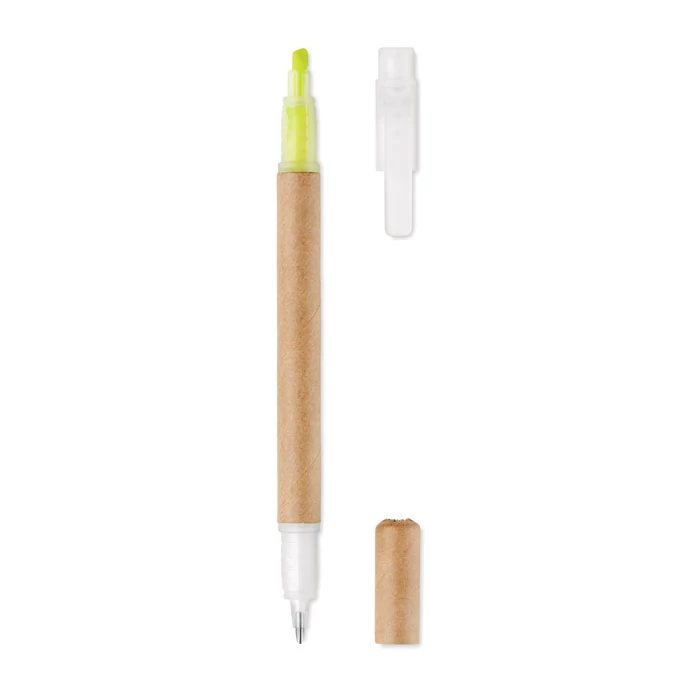 DUO PAPER - 2 az 1-ben karton golyóstoll - Sárga