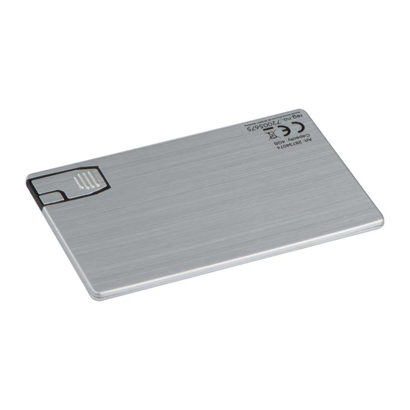 Kártya fém pendrive 4GB, készletről