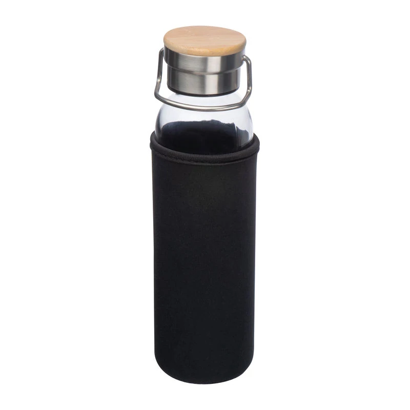 Üveg ivópalack neoprén tokban, 600 ml