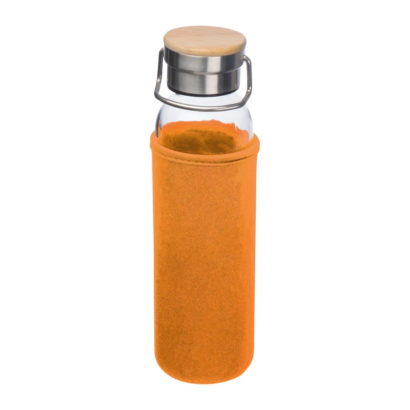 Üveg ivópalack neoprén tokban, 600 ml